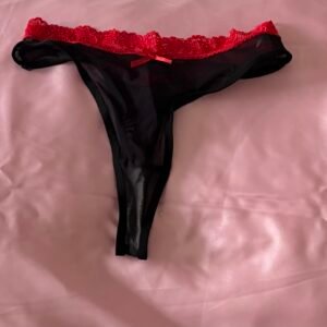 Black Panties with Red frill