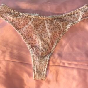 Cream Leopard Print Panties