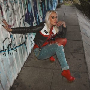 Sexy red lovehoney crotchless tights